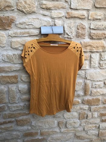 T shirt moutarde jaune camaïeu