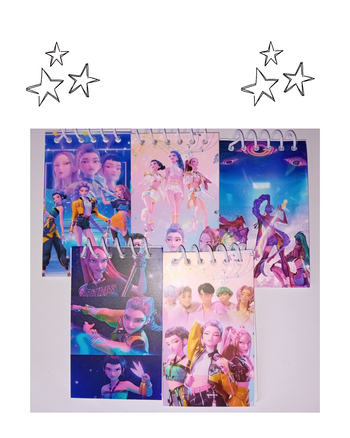 Lot 5 carnets neufs Kpop demon Hunter