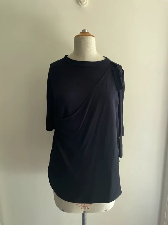 Top drapé bleu marine COS - photo numéro 2