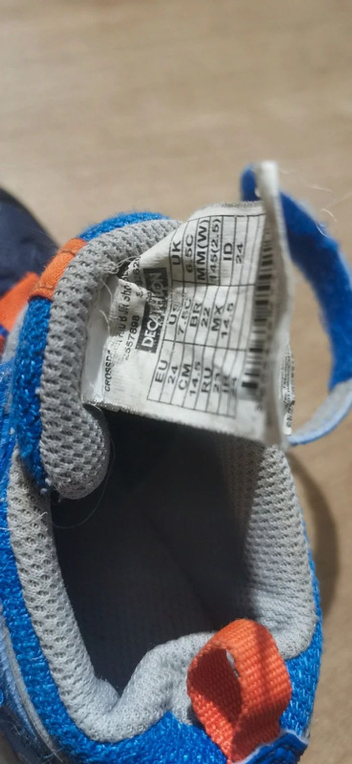 👟 🌼 chaussures mixtes enfant Quechua Crossrock T24 rando, sport, école 💙🍊 - photo numéro 8