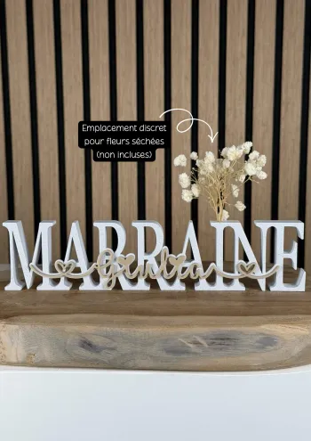 Décoration Parrain Marraine Personnalisée à Garnir | Cadeau Demande Parrain Marraine