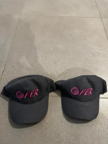 Lot de 2 casquettes grises, très bon état, taille unique