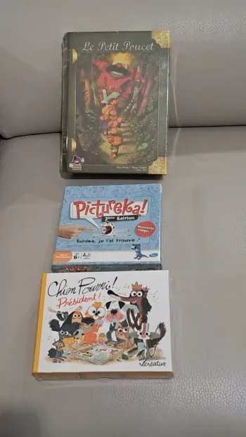 Lot 3 jeux neufs (blister) Le petit poucetpictureka 2e éditionchien pourri président 6 ans+