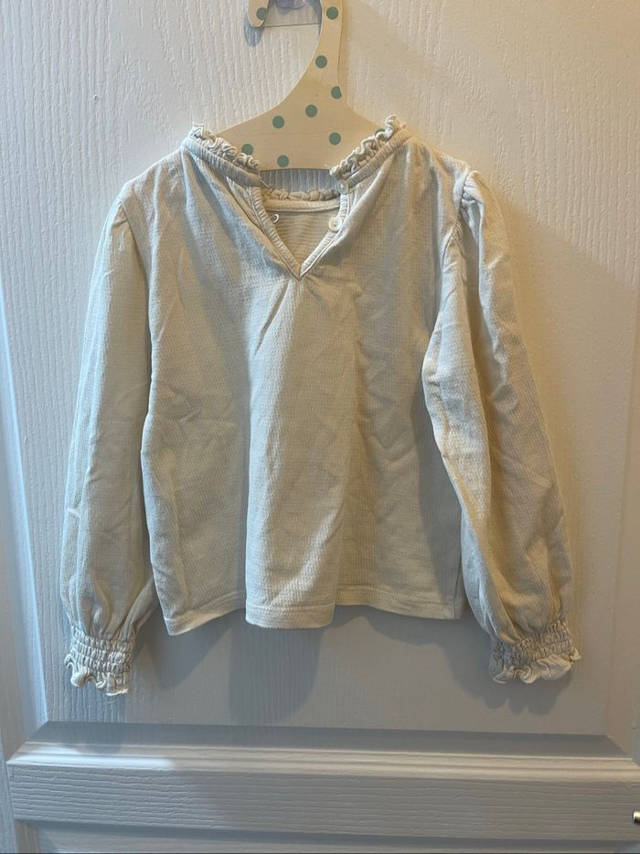 T-shirt manches longues IKKS 5 ans crème - photo numéro 2
