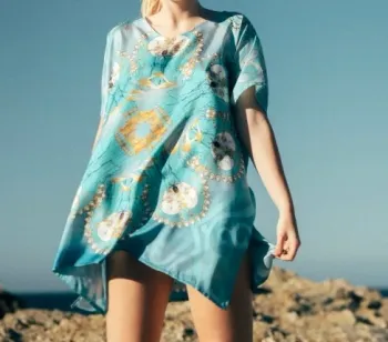 Caftan 100% soie – Mathilde Lordet – Thème “Vierge”