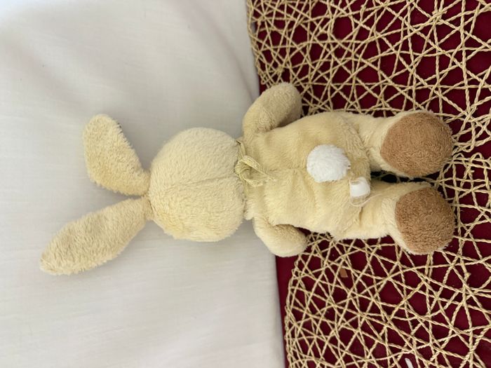 Peluche Lapin Beige Marron Jaune Bandana ALTHANS CLUB - photo numéro 2