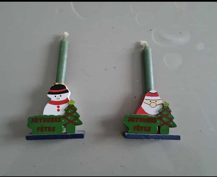 Lot de 2 bougies de noël