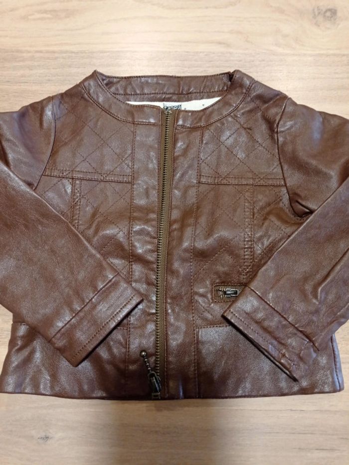 Veste simili cuir marron Tape à l'oeil 2 ans - photo numéro 3
