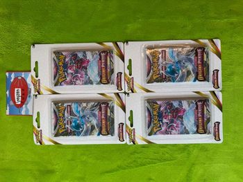Lot de 4 Blisters Boosters Pokémon Origine Perdue Neuf et Scellé