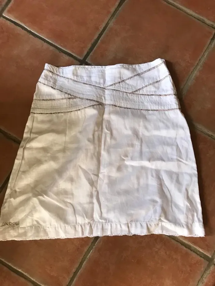 Jupe blanche oxbow en lin