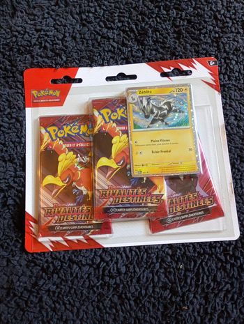 Pokémon Tripack Rivalités Destinées – Promo Zéblitz FR scellé