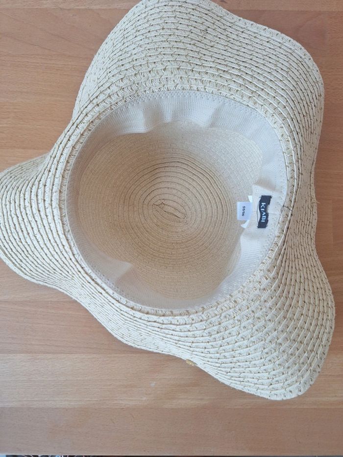 Chapeau Kiabi rose et beige 55/56 S - photo numéro 4