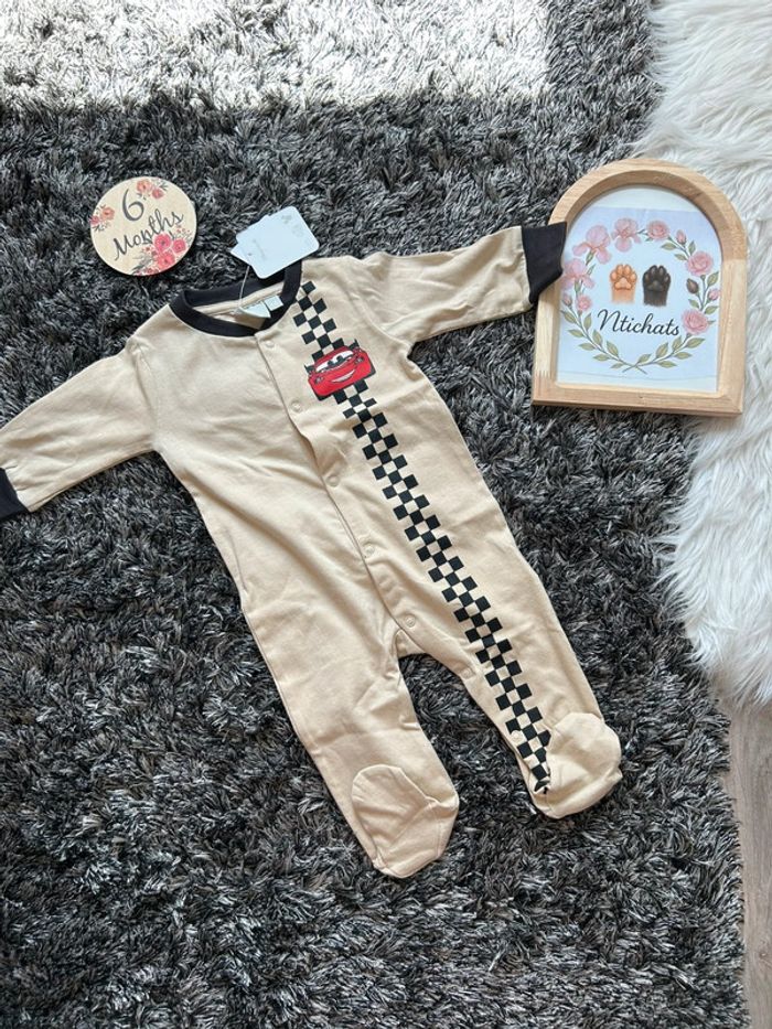 Pyjama fin Flash McQueen Cars - 6 mois (Neuf avec étiquette)