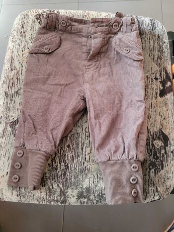 Pantalon velours taille reglable 6 mois Canada house