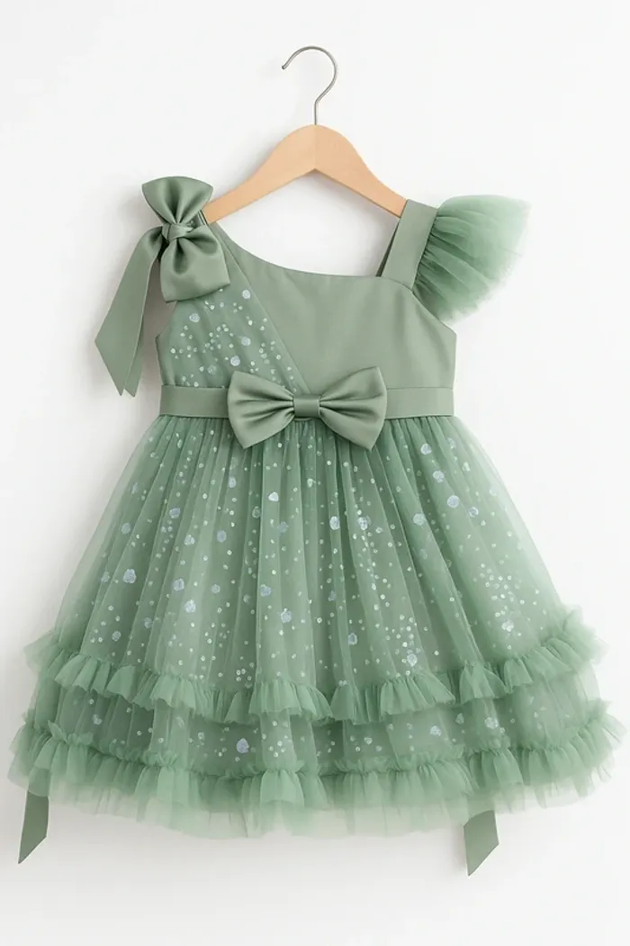 Robe de cérémonie 18-24 mois vert