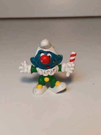 Figurine vintage Bully Schtroumpf clown peyo W.germany