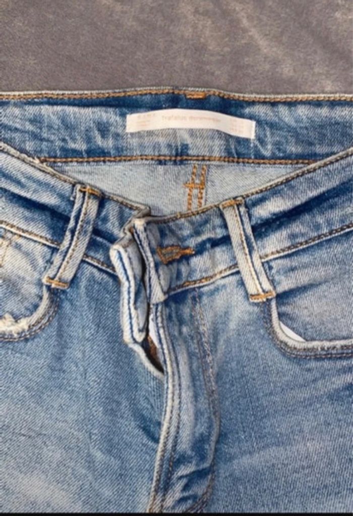 Jean slim bleu clair Zara femme XXS 32 - photo numéro 3