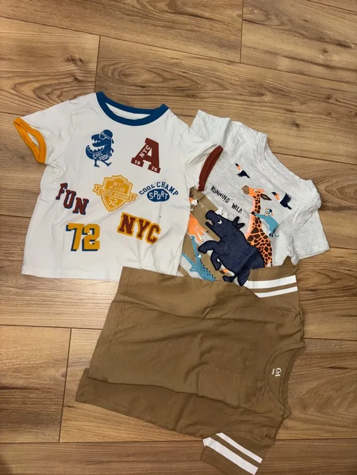 3 tee shirt garçon C&A 4 ans