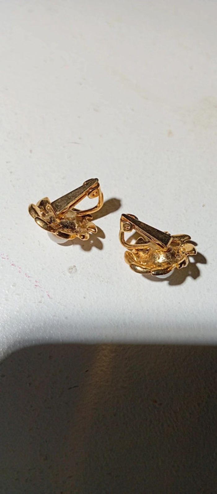 Clips d'oreilles chic strass et perle - photo numéro 9