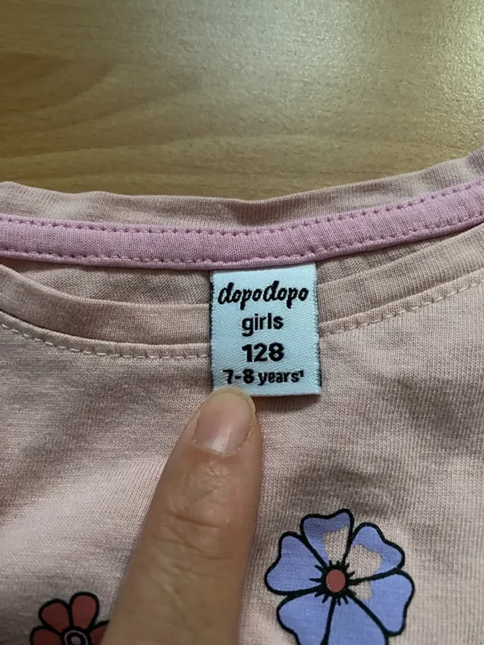 T-shirt manches longues / pull fin « Cute Girl » DopoDopo Taille 128 - photo numéro 3