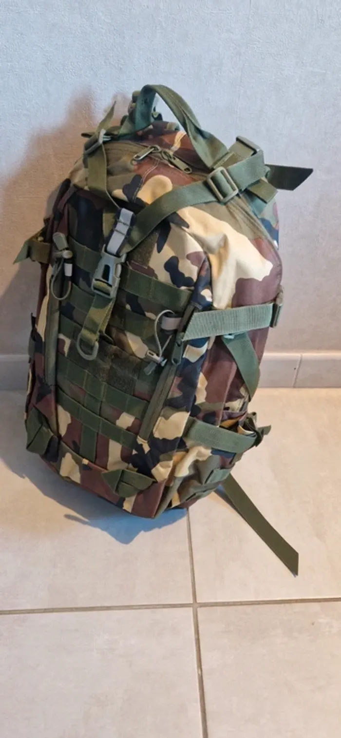 Sac à dos multipoches tactique camouflage 25l - photo numéro 6