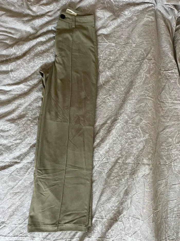 Pantalon large vert
