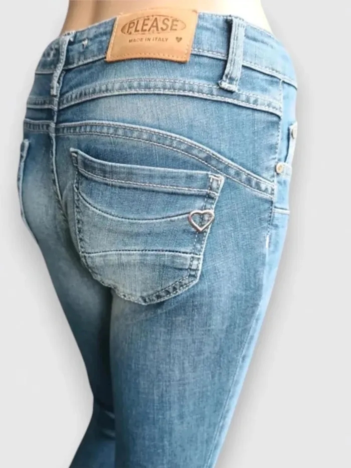Jean PLEASE made italy ,coupe skinny ,taille basse ,texture sretch - photo numéro 8