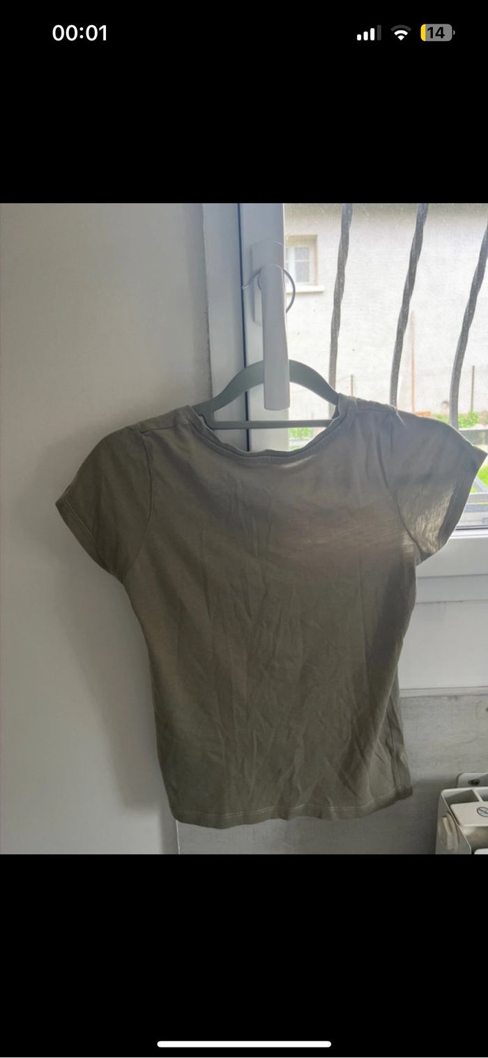 T-shirt basic kaki - photo numéro 3