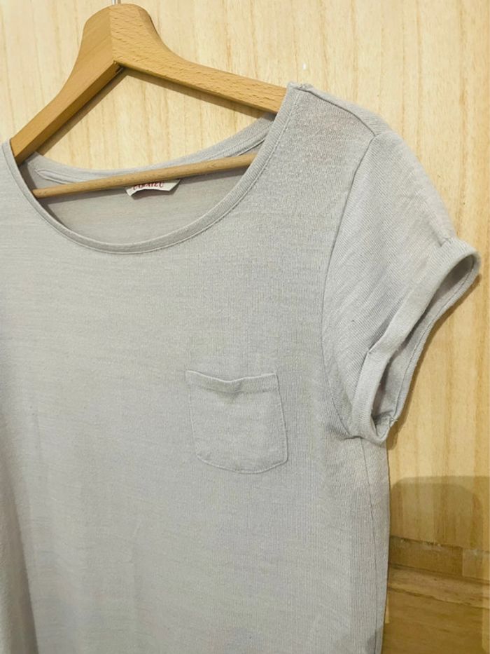 T-shirt Camaïeu manches courtes, long taille M - photo numéro 3