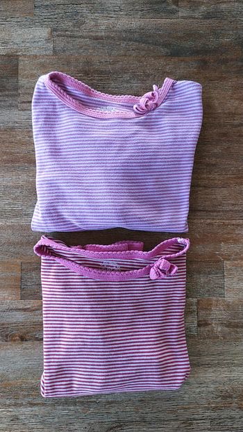Lot deux tee-shirts rayés roses/carter's/4 ans