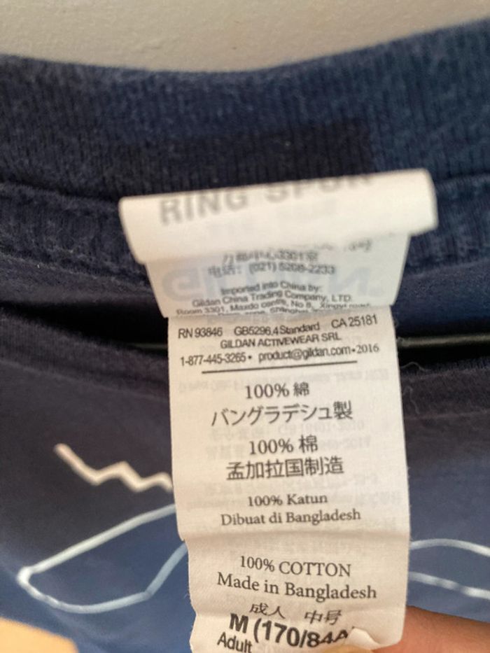 Très beau t-shirt bleu foncé en coton || lunettes Harry potter || taille S-M || unisexe - photo numéro 3