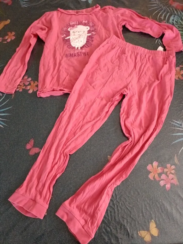 Pyjama deux pièces 10 ans fille herisson