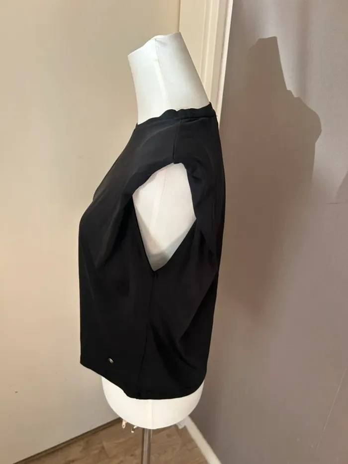La petite étoile, T-shirt, top noir en modal femme, taille 1/36 - photo numéro 3