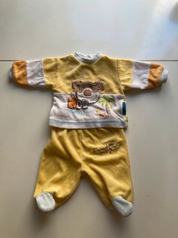 Ensemble pyjama bébé velours