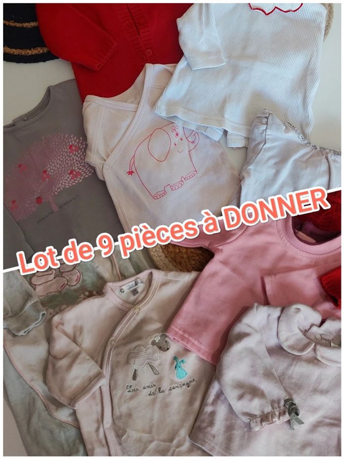 Lot à donner mi saison printemps automne hiver bébé fille