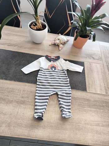 Pyjama léger à col garçon 3 mois obaibi