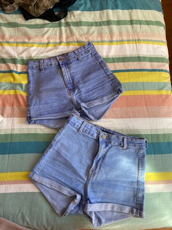 Lot de deux shorts taille haute en jean