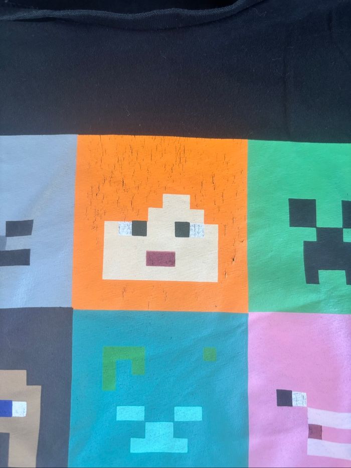 Tee shirt manches longues minecraft 14 ans - photo numéro 3