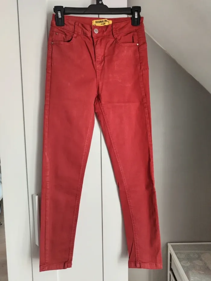 Jean skinny rouge