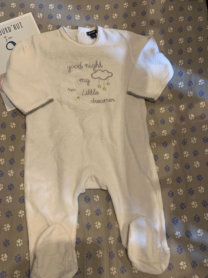 Pyjama en velours taille 9 mois Kiabi - photo numéro 2