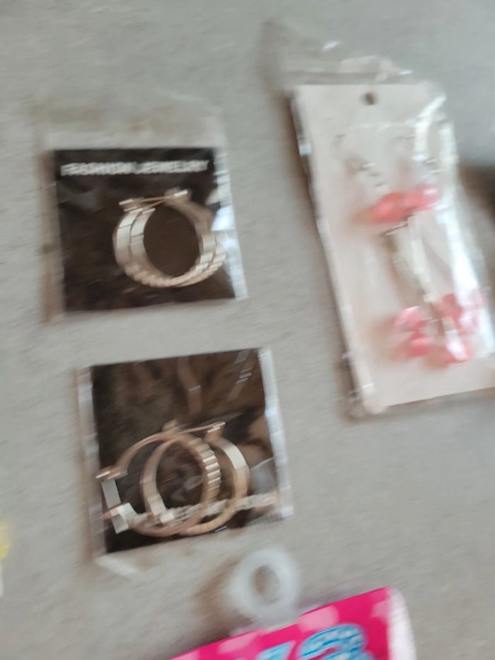 Lot bijoux charm boucles d'oreilles pendentif perle créole - photo numéro 3