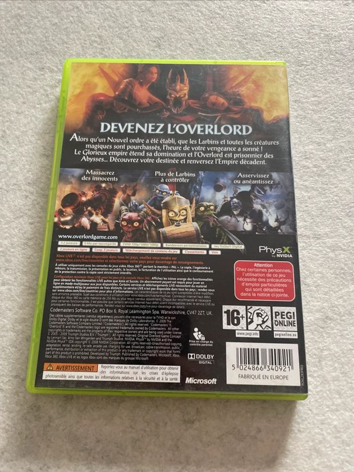 Overlord 2 Jeu XBOX 360 Complet FR Excellent État - photo numéro 3