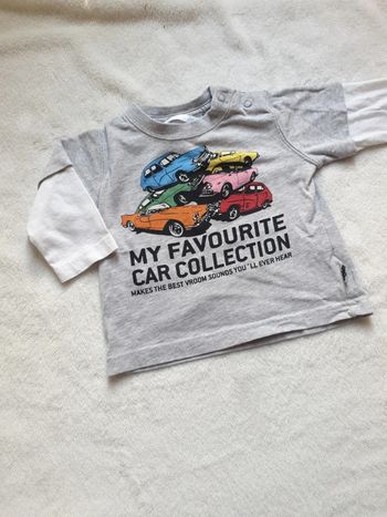 Tshirt superposés manches longues voitures