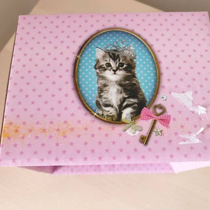 mug motif chat rose bleu oberthur non ouvert - photo numéro 4