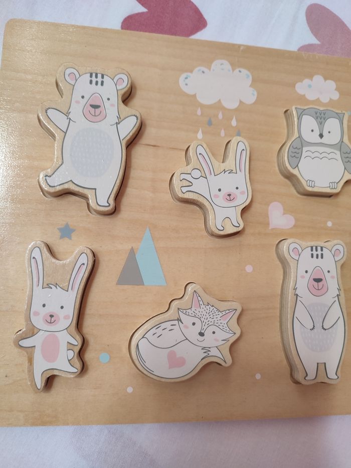 Puzzle à formes en bois - Thème animaux de la forêt -  Neuf - 2 ans et plus - Playtive - photo numéro 6