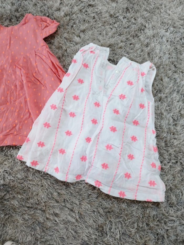 Lot de deux robes bébé fille était à 6 mois - photo numéro 3