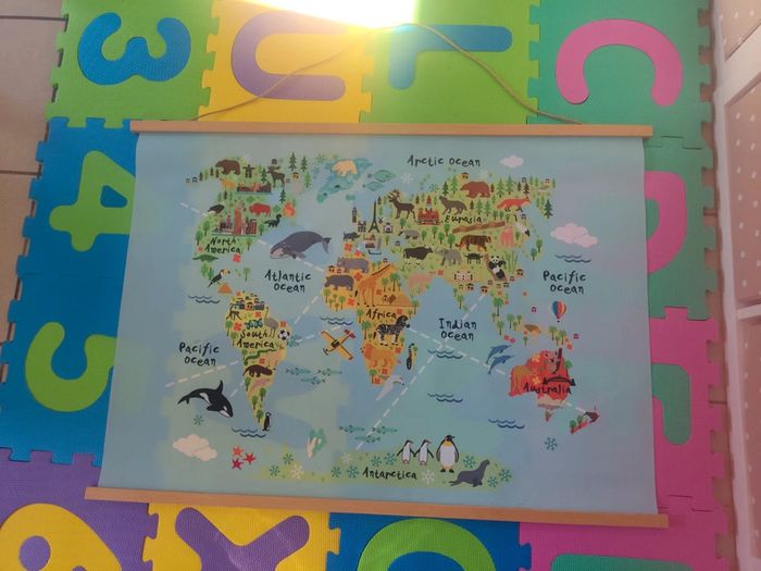 Toile Le planisphère