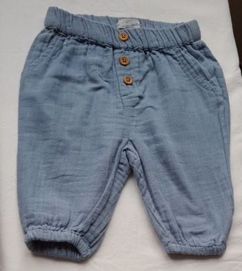 Pantalon tissu fin bleu