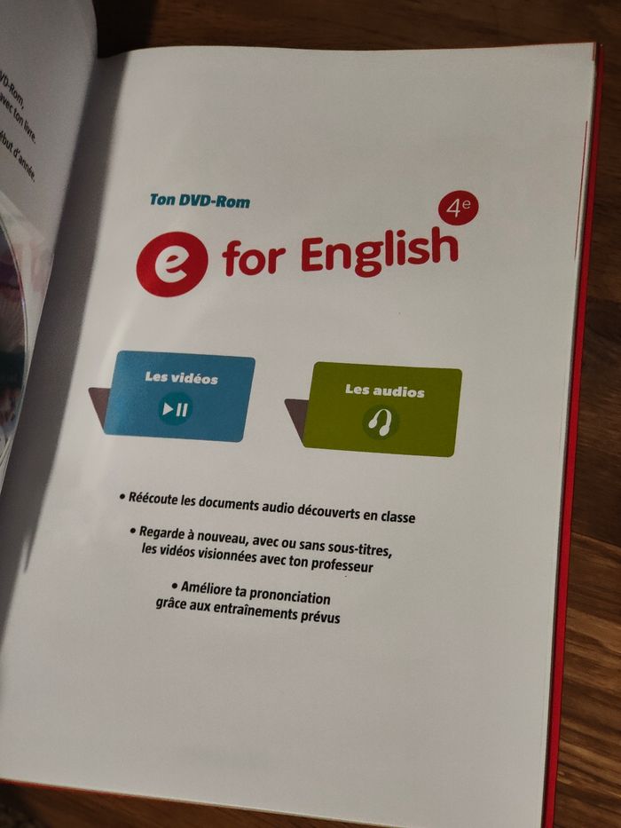 Manuel anglais e for English 4e - photo numéro 4