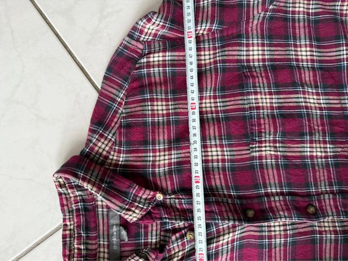 Chemise / Surchemise Croft & Barrow taille XL coton / flanelle couleur bordeaux beige & gris - photo numéro 7